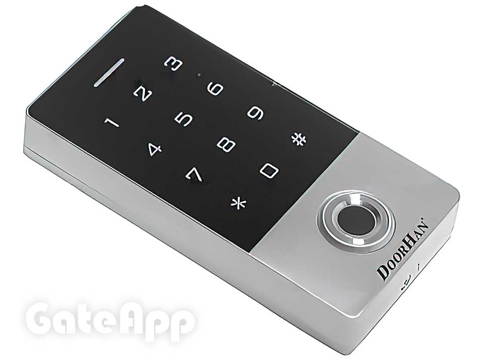 Кодовая клавиатура со встроенным считывателем отпечатков пальцев и карт (EMarine)